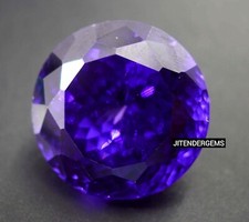 Natural Huge Zircon Certified Round Cut 62 Ct Blue Color Loose Gemstone