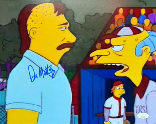 DON MATTINGLY NEW YORK YANKEES AUTOGRAPHED SIGNED SIMPSONS 11X14 PHOTO - JSA COA