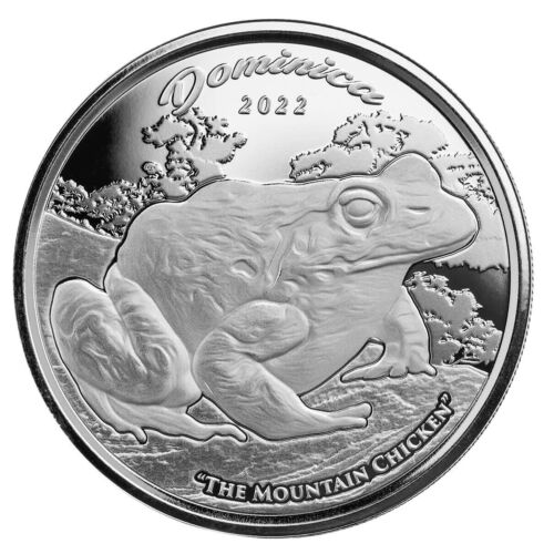 Silbermünze 1 oz 999 Silber  EC8 Mountain Chicken  DOMINICA 2 $  PL - Bild 1 von 8