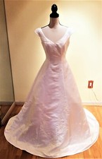 Jasmine NWT White Embroidered Beaded Bridal Wedding Gown Dress with Train, 8