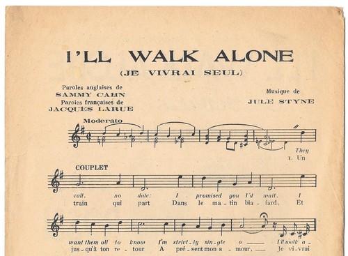 I' LL WALK ALONE Je vivrai seul.par TINO ROSSI du film THREE CHEERS FOR THE BOYS - Imagen 2 de 2