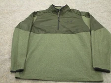 Under Armour Sweater Mens Large Green Pullover Gym Adult Workout Quarter Zip
