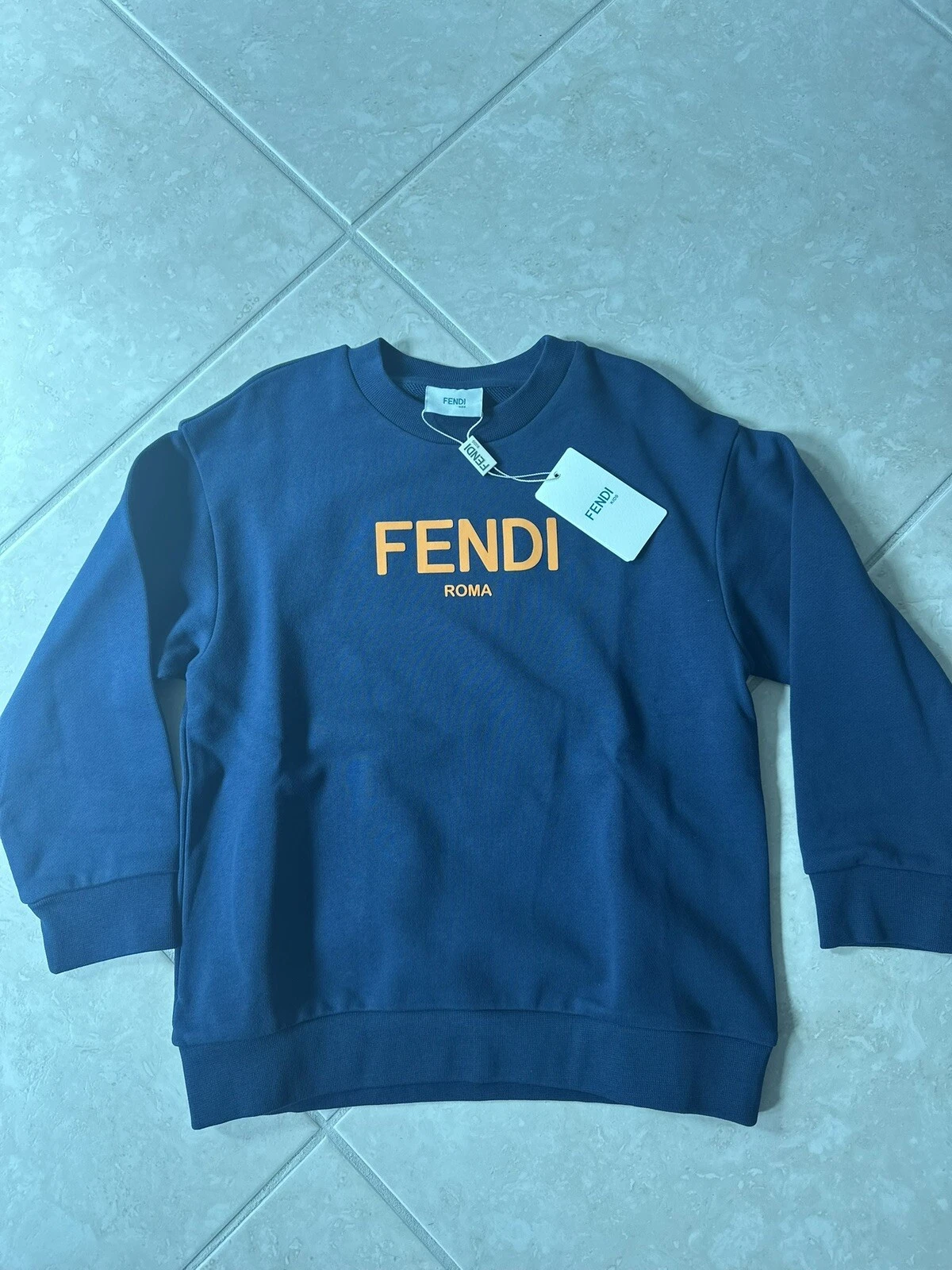 Felpa girocollo Fendi Fendi bambino con stampa logo 6 anni $345