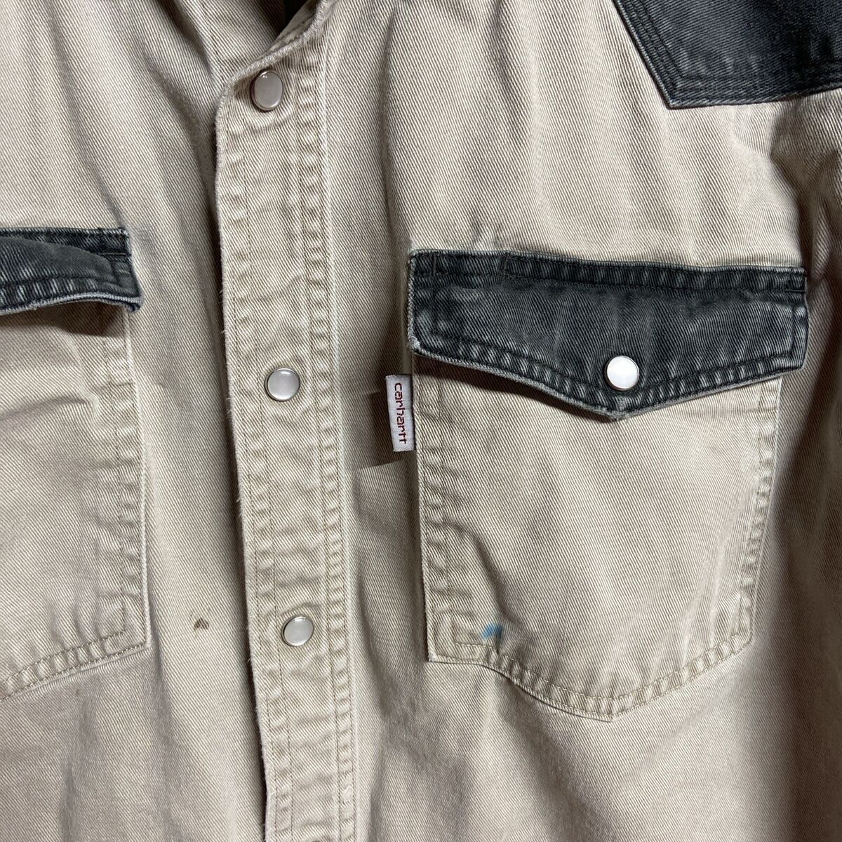 Carhartt S209 KMS Relaxed Fit Pearl Snap Thick Twill Two Carhartt S209 KMS Relaxed Fit Pearl Snap Thick Twill Two