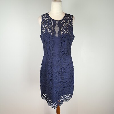 forever new blue lace dress Womens Size 12 Formal Event Occasion or casual weekend plans wb update Six of Cinema's Most Size:FR 42 / US 10