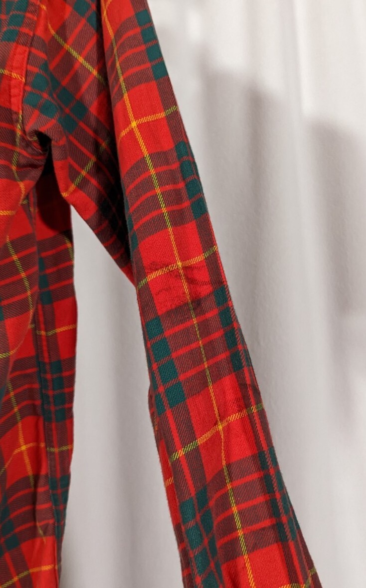 Vtg 40s 50s MCM Loopneck Gredana Denmark Flannel Sanforized Cotton