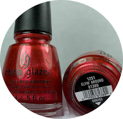 China Glaze Nagellack Mit Härter – Farbe „Elfin Around“, 14 Ml, Mit Irisierendem Effekt, DBP- Und Toluol-frei