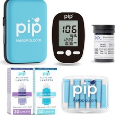 Blood Glucose Monitor Kit with Preloaded Safety Lancets - Complete Diabetes T...