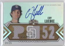 2012 Topps Triple Threads Future Phenoms Auto Relics Gold 24/25 Cory Luebke 0x5