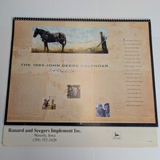 1993 John Deere Calendar A Way of Life Ranard Seegers Implement Waverly Iowa