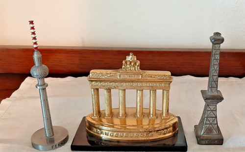 Lot of 3 Berlin Souvenir Buildings: Brandenburg Gate, Funkturm, Fernsehturm