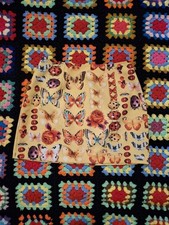 RARE Vtg 90s Y2K XOXO Yellow Digital Insect Ladybug Butterfly Mini Skirt 5/6