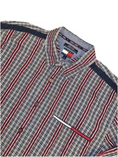Vintage Y2K Tommy Hilfiger Button Up Shirt Men s Large Long Sleeve Plaid