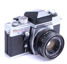 Praktica RTL Astro/Micro Convertible SLR Film Camera Pentacon 50mm f1.8 Lens M42