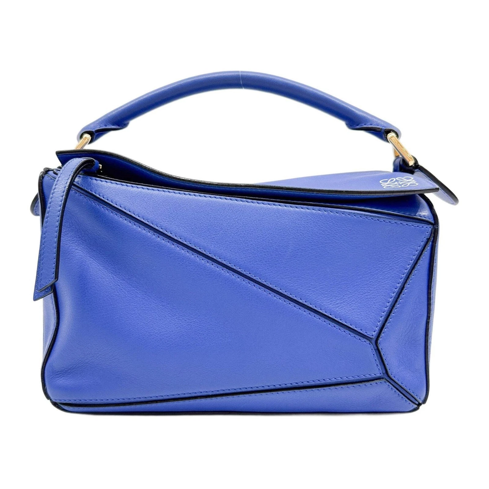 Loewe — LOEWE Puzzle Royal Blue Leather Handle Bag
