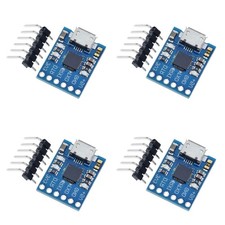 4-Pack CP2102 USB-to-UART Modules, Micro-USB 6-Pin TTL Serial Converters, STC
