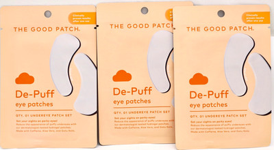 3 x The Good Patch De-Puff Hydrogel Eye Patches Under Eye Patch Set