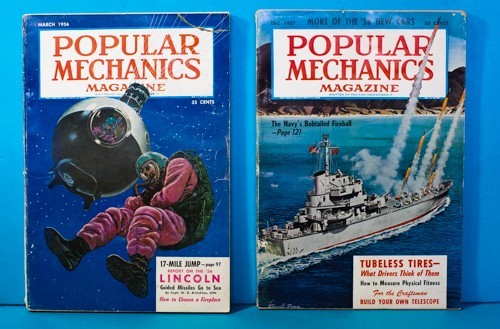 Popular Mechanics Magazine Mar 1956/Dec 1957 Mid-Century View of Things to Come!