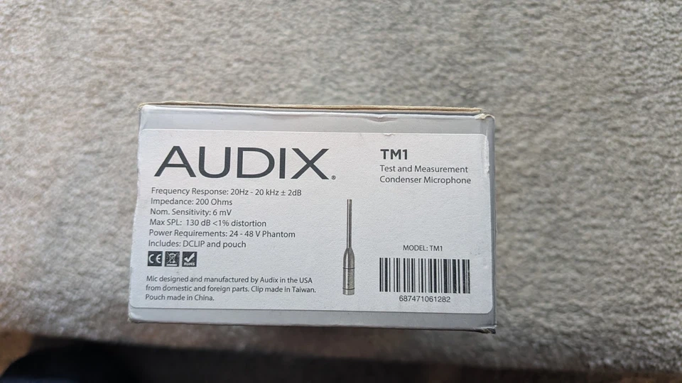 Audix TM1 – Omnidirectional Condenser Measurement Microphone – Brand New in Box - Image 2 of 4