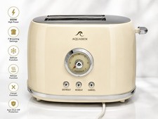 Retro Style 2Slice Toaster 850W  Stainless Steel  ,Toaster,Defrost Reheat