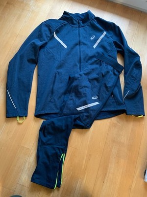 ASICS Herren Laufanzug LITE-SHOW Winterjacke Lauftight Größe L French Blue