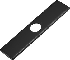Matte Black Faucet Plate, Sink Hole Cover, Faucet Deck Plate 10 Inch 1 or 3 Hole