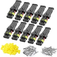 3 Pin Waterproof Electrical Connectors 16 AWG Car Boat Motorcycle