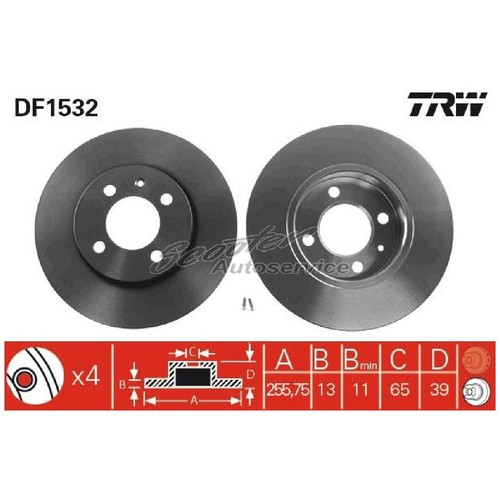 TRW Bremsscheiben 2x Belüftet – 320mm Durchmesser, 30mm Dicke | Passend Für Audi A4, A6, Q5 & Mehr