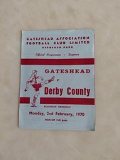 GATESHEAD FC V DERBY COUNTY ( MONDAY 2ND FEBRUARY 1970 )