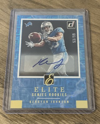 2018 Panini Donruss The Elite Series Rookies /99 Kerryon Johnson #ESR-20 Auto RC