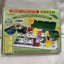 Snap Circuits SCG-125 Green Alternative Energy Electronics Kit Elenco Incomplete