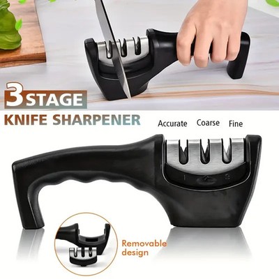 Manual Kitchen Knife Sharpener 3 Stage, Professional/Home Use