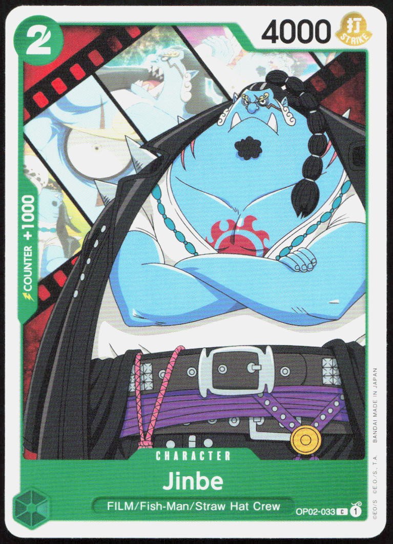 Jinbe OP02-033 Common Paramount War One Piece Near Mint