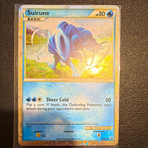 Pokémon TCG Suicune HGSS21 HeartGold SoulSilver Holo Promo HP 80 2010 NM MINT
