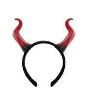 Demon Ox Horn Headband Gothic Horn Headpiece Satan Halloween Headdress Evil Q...