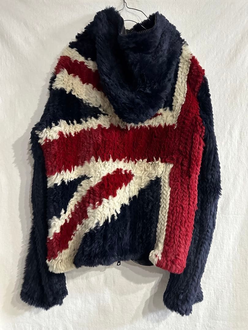BACKLASH Union Jack pattern rabbit fur/backlash l… - image 2