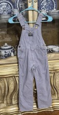 Vintage OshKosh USA Gray Corduroy Overalls HTF Size 6x-7 Boys