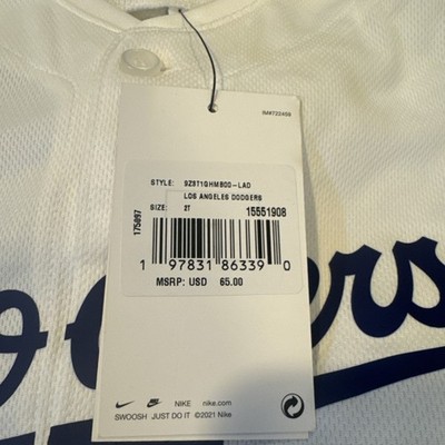 NEW Kids Los Angeles Dodgers Nike Home Jersey - Size 2T | eBay