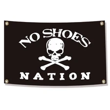 	ENMOON No Shoes Nation Flag 3x5ft Poly with HD Printing and Grommets	