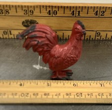 Rustic Red CHICKEN Metal Farmhouse Hardware Cabinet Drawer Pull Knob