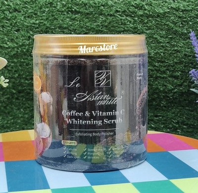 Le AsianWhite coffee & vitamin C, sea salt exfoliating scrub. 15 oz jar x 1