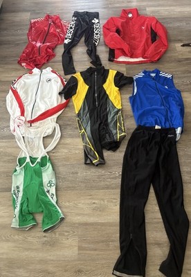 Lot of Cycling Gear Jersey Pants Jacket Descente Castelli Bellwether Size S & M