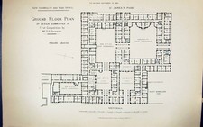 Old Ground Floor Plan Admiralty War Fice Jackson Building 1884 Archit Victorian