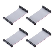 MECCANIXITY 4 Pcs IDC Flat Ribbon Cable, 2.54mm Pitch 50mm Width x 10cm
