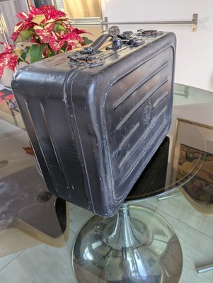 Antique French Navy Metal Suitcase
