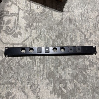 12 Port Hinged Patch Panel XLR Patchbay 1U 19'' Rack Mount D-Type Audio Connector