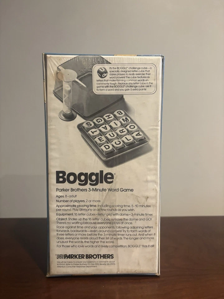 Vintage 1983 Boggle Game Hidden Word Puzzles Parker Brothers ~ Brand New Sealed - Image 4 of 4