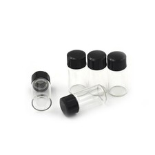 5Pcs 3ml Small Cute Glass Vials Bottles Clear Containers With Screw Cap