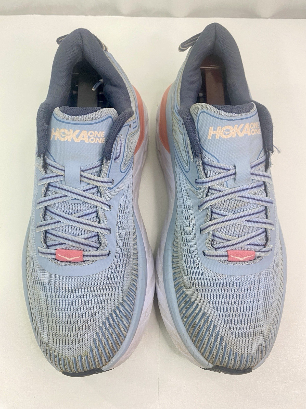 HOKA ONE Womens Size 8 Wide Blue Orange Bondi 7 Running Shoes Sneaker Cushioned thumbnail 5