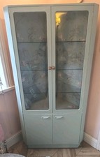 vintage corner display cabinet Mint Green Mini Bar Cupboard Side Board Retro